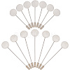 60 Sets 2 Size Round Tray Brass Stick Lapel Pins KK-SC0005-01-1