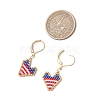Heart Glass Seed Beaded Leverback Earrings EJEW-MZ00692-4