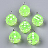 Transparent Epoxy Resin Pendants X-CRES-N025-12A-A06-2