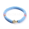 Handmade Polymer Clay Heishi Bead Stretch Bracelets BJEW-JB05090-2