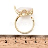 Brass Cuff Open Rings for Women RJEW-D344-02G-5