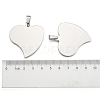201 Stainless Steel Heart Stamping Blank Tag Pendants STAS-S030-13-3