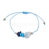 Gemstone Braided Bead Bracelet BJEW-JB11013-01-1