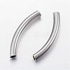 304 Stainless Steel Curved Tube Beads STAS-P128-03-2