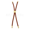 Twisted Nylon Cord Silder Bracelets DIY-B066-03G-01-1