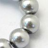 Baking Paint Pearlized Glass Pearl Round Bead Strands HY-Q003-6mm-34-3
