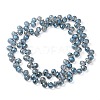 Electroplate Glass Beads Strands X-EGLA-D030-17L-2
