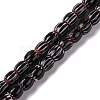 Handmade Lampwork Chevron Beads Strands LAMP-K041-01A-01-1