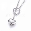 Non-Tarnish 304 Stainless Steel Lariat Necklaces LS-NJEW-O104-04P-1
