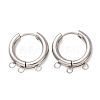 304 Stainless Steel Huggie Hoop Earring Findings STAS-D183-03F-P-1