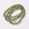 Electroplate Transparent Glass Beads Strands EGLA-A034-T3mm-S17-3