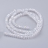 Electroplate Glass Beads Strands X-EGLA-R048-3mm-01-2