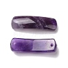 Natural Amethyst Connector Charms G-D460-02F-2