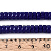 Opaque Solid Color Glass Beads Strands GLAA-N026-3x6mm-09-4
