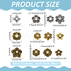 360Pcs 12 Styles Tibetan Style Alloy Flower Bead Caps TIBE-ME0001-07-2