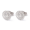 Non-Tarnish 304 Stainless Steel Sunflower Stud Earrings for Women LS-EJEW-G338-05P-1