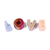UV Plating Opaque Acrylic European Beads OACR-Q199-09-3
