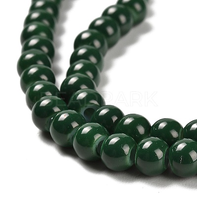 Painted Glass Bead Strands DGLA-S071-6mm-19-1