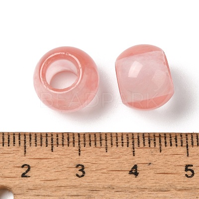 Cherry Quartz Glass European Beads G-N342-03C-1
