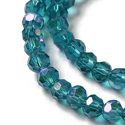 Electroplate Transparent Glass Beads Strands EGLA-A035-T3mm-L12-1
