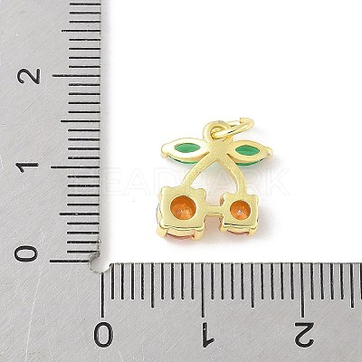 Brass Micro Pave Cubic Zirconia Pendants KK-Z101-06G-04-1