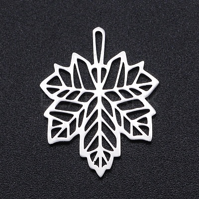 Non-Tarnish Autumn Theme 201 Stainless Steel Filigree Joiners Links STAS-S105-JN888-1-1