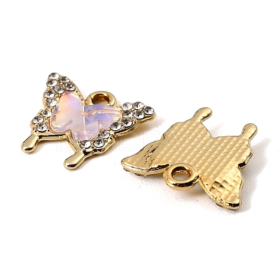 UV Plating Alloy Glass Pendants FIND-K032-46G-1