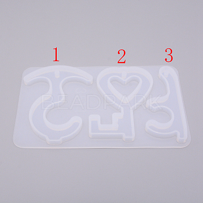 Keychain Silicone Molds LS-DIY-WH0181-57-1