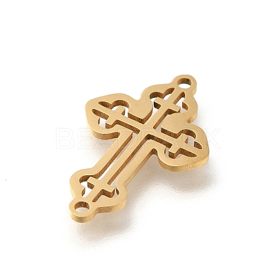 201 Stainless Steel Laser Cut Connector Charms STAS-R132-13G-1