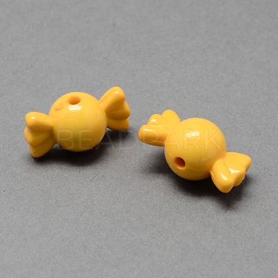 Solid Color Acrylic Beads SACR-R808-06-1