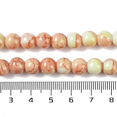 Baking Paint Glass Bead Strands GLAA-H031-01B-02-1