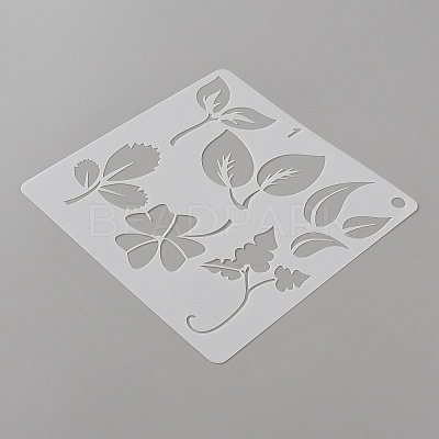 20Pcs 20 Styles Square PET Plastic Drawing Painting Stencils Templates. with 1Pc Binder Ring DIY-WH0430-363-1