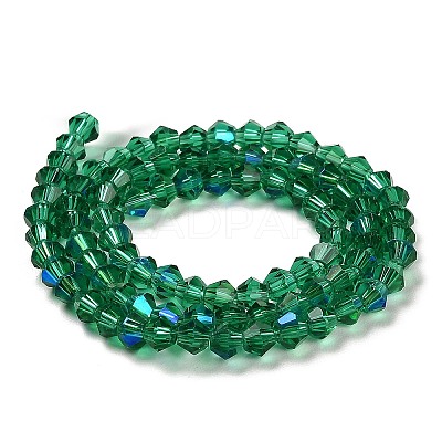 Transparent Electroplate Glass Beads Strands GLAA-F029-3mm-D10-1