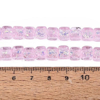 Handmade Foil Glass Beads Strands FOIL-Q002-04K-1