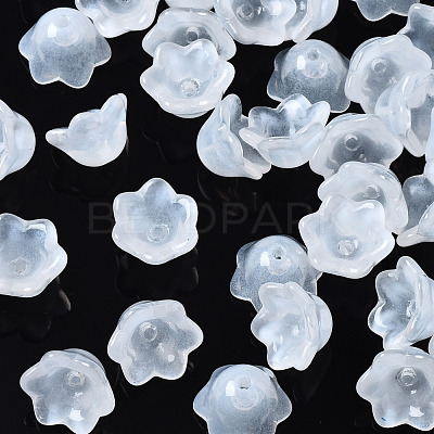 Transparent Spray Painted Glass Beads GLAA-Q089-002A-003-1
