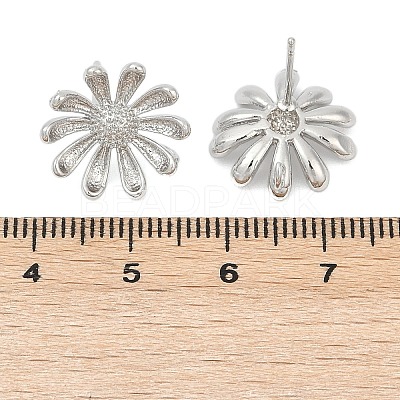 Brass Stud Earring Findings KK-Z099-05P-01-1