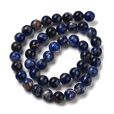 Natural South Africa Sodalite Beads Strands X-G-S259-35-6mm-1