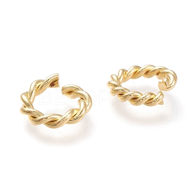 Brass Twisted Open Jump Rings X-KK-M207-01G-01-1