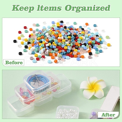 Transparent Plastic Bead Containers CON-YW0001-04-1