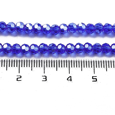 Electroplate Transparent Glass Beads Strands EGLA-A035-T4mm-A21-1