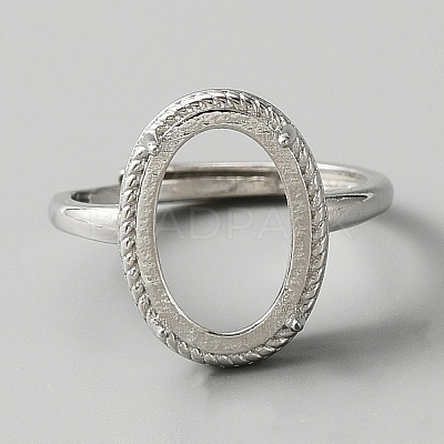 Adjustable Brass Solitaire Ring Settings FIND-WH0120-63C-1