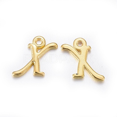 Alloy Letter Pendants PALLOY-X0037-68G-1