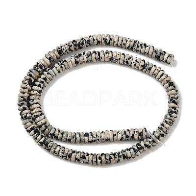 Natural Dalmatian Jasper Beads Strands G-Q159-B37-01-1