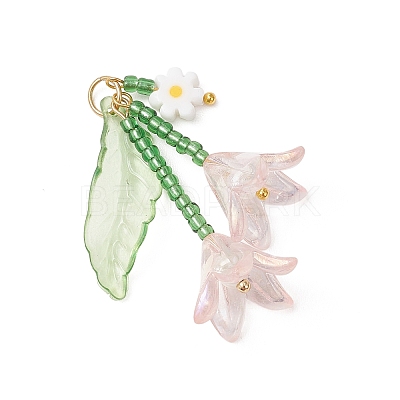 Glass Seed Beaded Pendants PALLOY-MZ01240-02-1