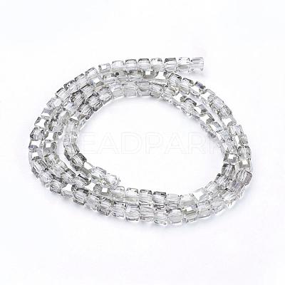 Electroplate Glass Beads Strands EGLA-D018-4x4mm-31-1