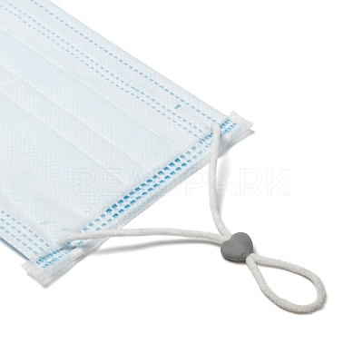 Heart PVC Plastic Cord Lock for Mouth Cover KY-D013-04E-1