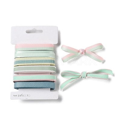 18 Yards 6 Styles Polyester Ribbon SRIB-Q022-F02-1