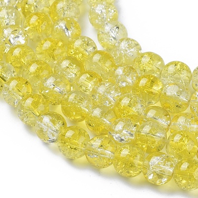 Baking Paint Crackle Glass Beads Strands X-CCG-S001-8mm-04-1