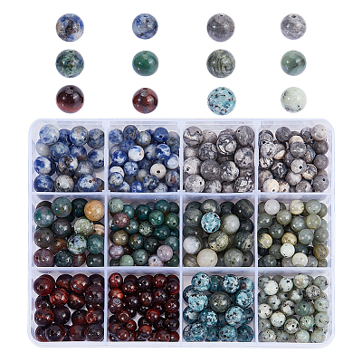 360Pcs 12 Styles Natural Mixed Gemstone Beads G-NB0004-09-1