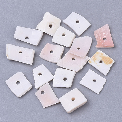Natural Pink Shell Bead Strands X-SSHEL-N034-20-1